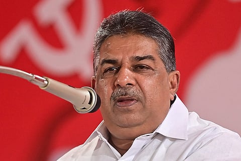 Former Kerala minister Saji Cherian at a CPI(M) event