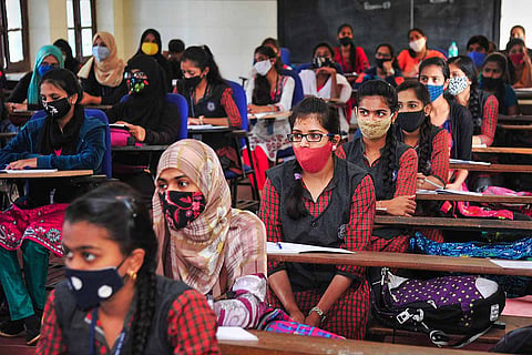 Students in a classroom during the coronavirus pandemic