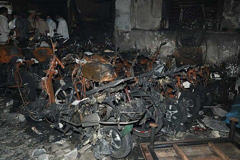Vehicles gutted in Secunderabad e-bike showroom fire