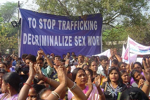 A demonstration by sex workers from 07/03/2006