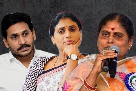 The YSR family: YS Jagan Mohan Reddy, YS Sharmila, YS Vijayalakshmi