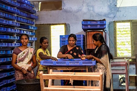 We Hub Shilpa in her sericulture unit