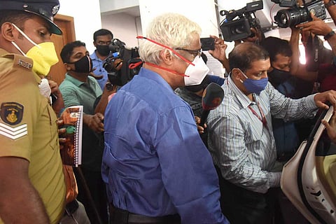 Sivasankar IAS along with investigation officers