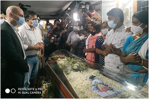 Dead body of Indian woman Soumya killed in Israel during an airstrike of Palestine being kept at her home in Kerala's Idukki