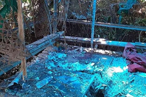 The site in Kannur where the bomb blast occured