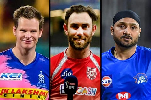 Steve Smith, Glenn Maxwell and Harbhajan Singh