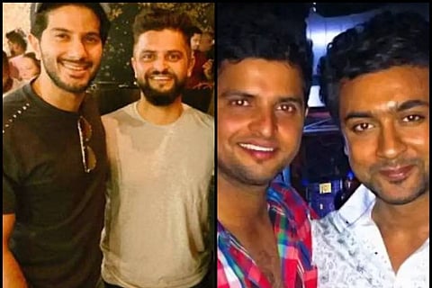Dulquer, Suriya with Raina