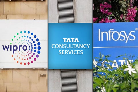 Wipro, TCS, Infosys logos