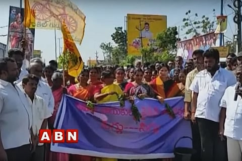 Giving Andhra politics a swachh look? YSRCP, TDP workers ‘cleanse’ roads used by Naidu, Jagan