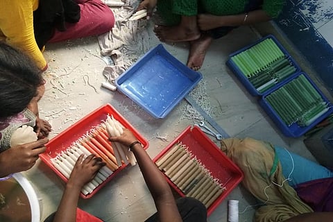 Kids from TN govt homes made over 2,000 candles for cyclone-hit areas
