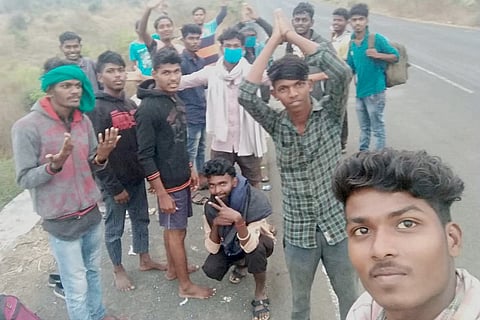 1,300 km to home: TN migrant workers walk, hitchhike from Maharashtra in lockdown
