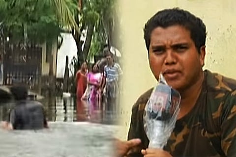 Forget breaking news, watch diving news: TN reporter swims in flood water for a quote