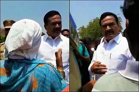 TRS MLA caught on camera abusing women farmers and intimidating journalist