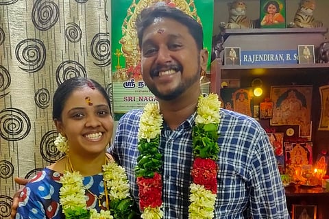The couple got married on June 5 in a self respect marriage
