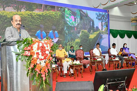 CM Basavaraj Bommai speaking at Teachers Day function