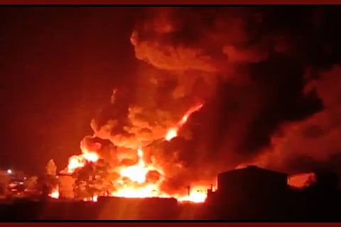 A fire breaks out in Telangana