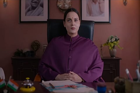 Kangana in purple suit as Jayalalithaa in Thalaivi trailer
