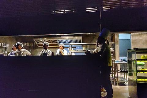 A restaurant kitchen