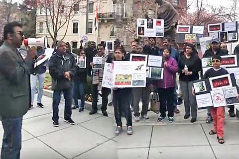 Tamil diaspora in Washington protests against Sterlite copper plant in Thoothukudi