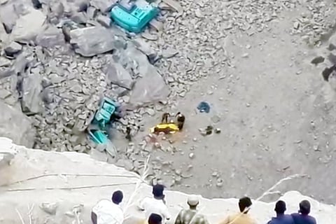 Rescue efforts for quarry accident at Tirunelveli