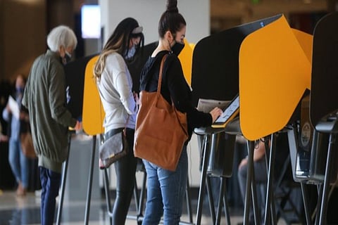 American citizens exercising their voting right
