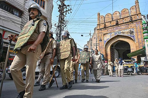 Police officials deployed in Udaipur in the aftermath of Kanhaiya Lal's murder