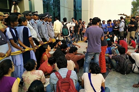 After rape attempt on student, protest at Uni of Hyd demanding campus safety
