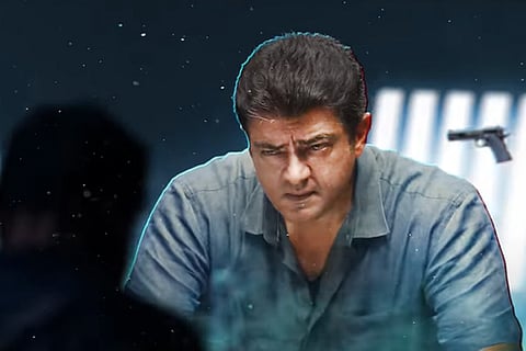 Valimai music theme video: Actor Ajith Kumar screengrab