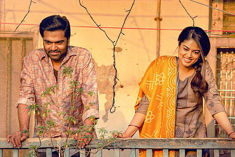 Actors Simbu and Siddhi Idnani