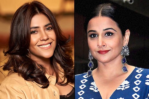 Collage of Ekta Kapoor and Vidya Balan