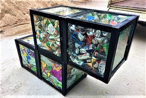 Hyderabad, would you like to sit on some waste? Street furniture concept to floor you