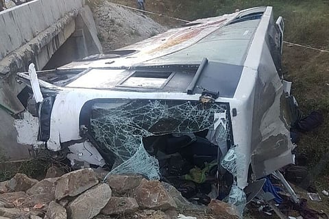 7 dead, 15 injured after KSRTC bus falls off bridge in Karnataka