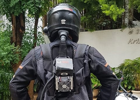 Bengaluru man designs ‘air-conditioned’ helmet for bike riders