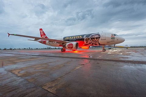 Air Asia has been Kabalified! Superstar's posters plastered over a plane