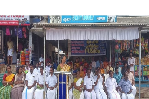 A protest in Kerala's Idukki district to capture a wild elephant
