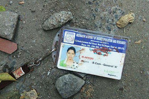 Aswini was stalked by killer for months: Complained to Chennai cops, but no arrest
