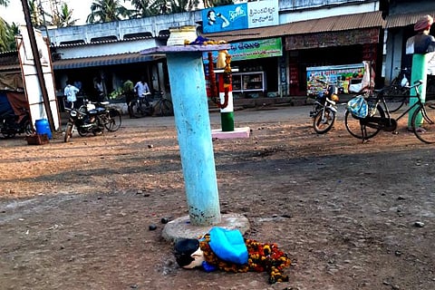 Ambedkar statue demolished by miscreants in Andhra village, residents protest