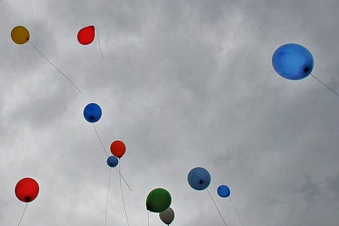 When 'helium' balloons at a kid's birthday party resulted in a small explosion