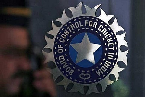A logo of BCCI