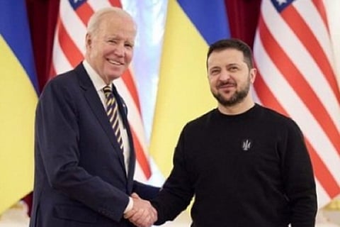 Joe Biden and Zelensky in Kyiv