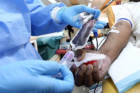 Representative image of a person donating blood