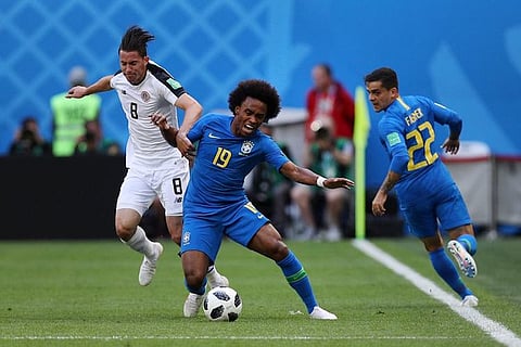 FIFA World Cup: Brazil edge past brave Costa Rica with last gasp goals
