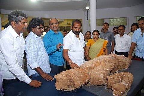 Rare stucco Buddhist sculpture excavated in Telangana