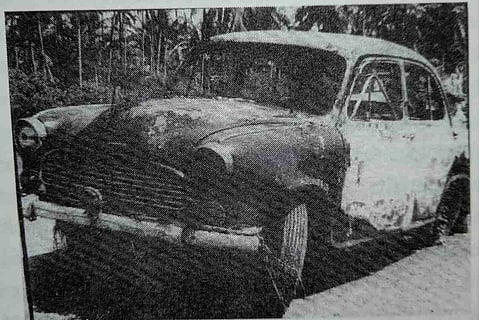 Ambassador car used for Chacko's killing