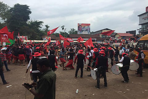 Bombs hurled at a LDF victory rallies; one dead, 8 injured