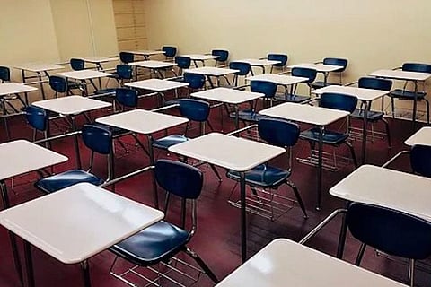 Aan empty classroom