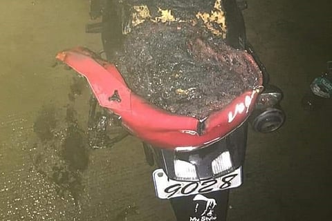 Bikes parked inside CPI office compound in Bengaluru set on fire