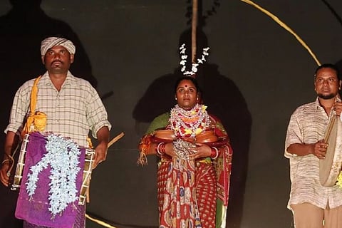 A scene from Daklakatha Devikavya