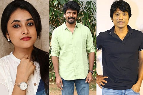 Collage of Priyanka Arul Mohan, SJ Suryah and Sivakarthikeyan