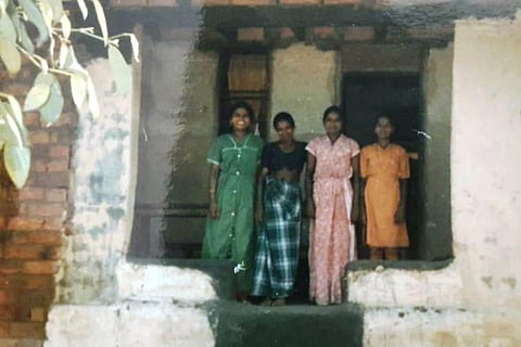 An old photo of Allunkal Sreedharan’s daughters from his first marriage